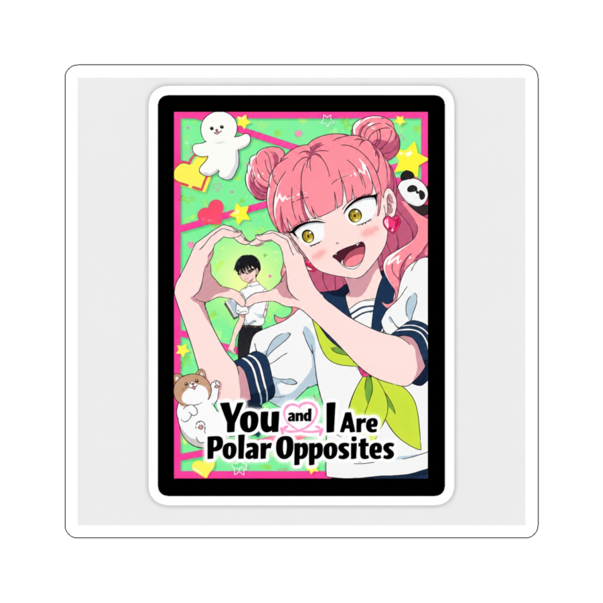 You and I Are Polar Sticker | You and I Are Polar Opposites - alternate angle 1, merchandise