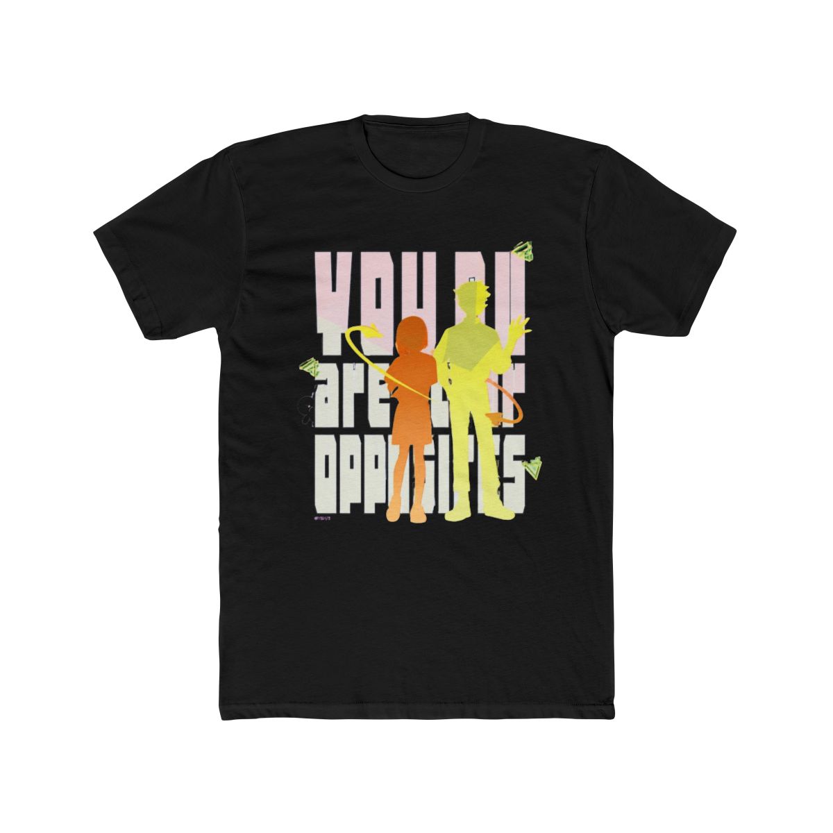 CDJapan : T Shirt (Charcoal) L Size " You and I Are Polar Opposites " 02 / Yamada Nishi Design Charcoal / L Collectible - alternate angle 3, merchandise