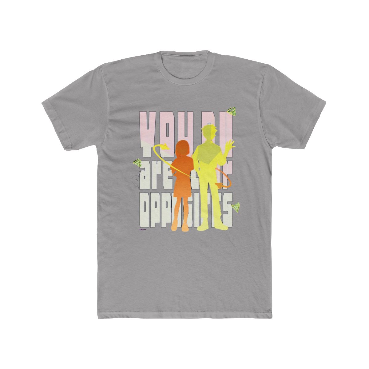 CDJapan : T Shirt (Charcoal) L Size " You and I Are Polar Opposites " 02 / Yamada Nishi Design Charcoal / L Collectible - Official T-Shirts merchandise