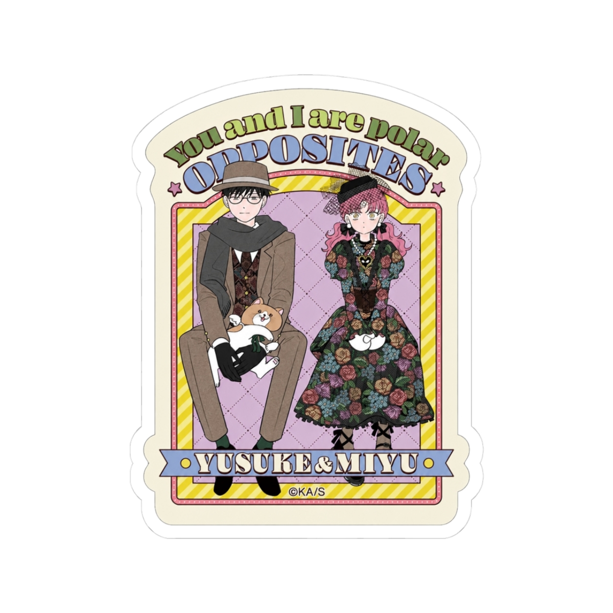 SaleLimitedPre-ownedPre-orderBack-orderOrder ClosedYou and I are Polar Opposites Sticker Miyu Suzuki & Yuusuke TaniMovic